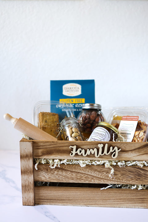 Small Gluten-Free Wood Tray/Crate Gift Basket