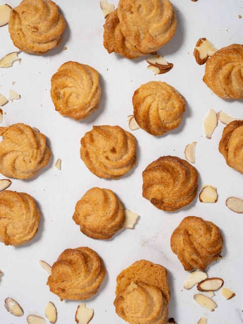 ALGUAVA gluten free dairy free almond guava cookie spread out