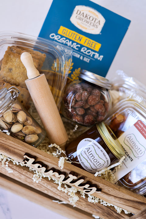 Small Gluten-Free Wood Tray/Crate Gift Basket