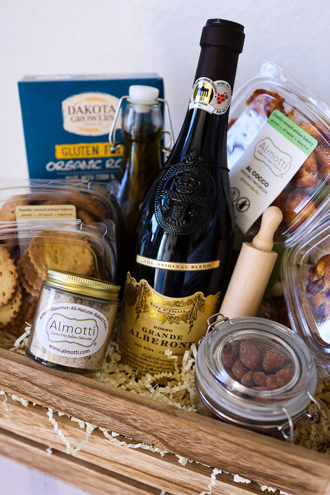 Large Gluten-Free Wood Tray/Crate Gift Basket